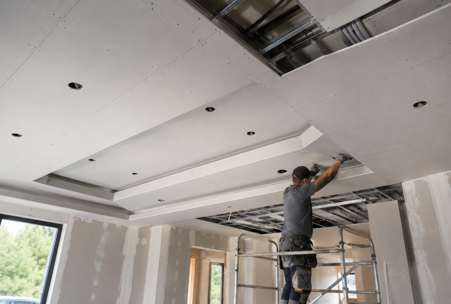 La decor90 realizza opere in cartongesso di controsoffitti e muri